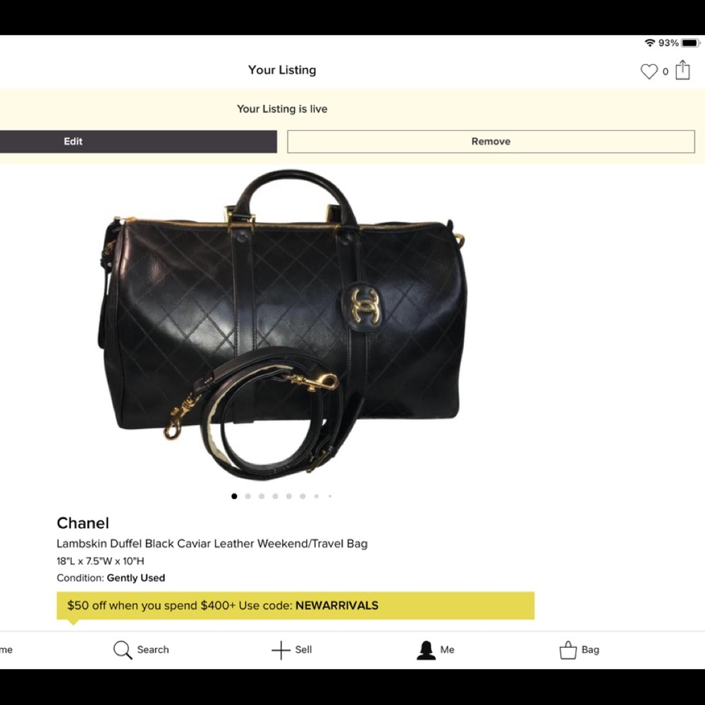 Chanel Lambskin Boston Weekender Duffel bag SOLD - Picture 2 of 15